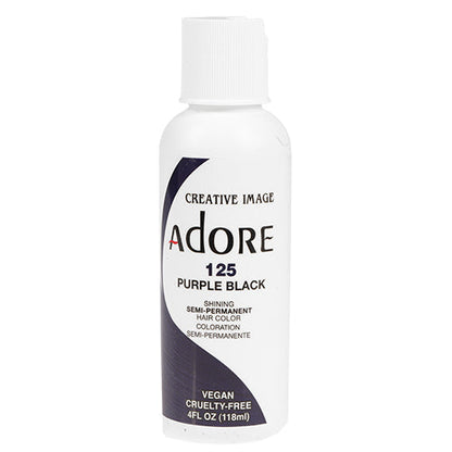 Adore Semi-Permanent Hair Color, 4 fl oz - 125 Purple Black