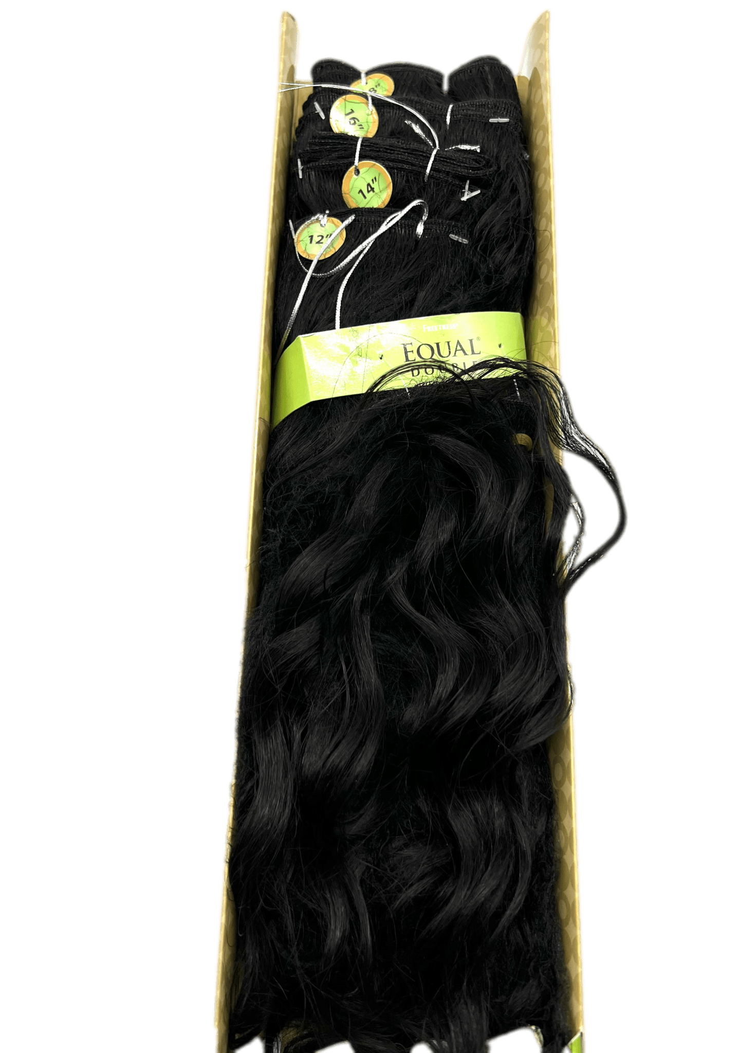 FreeTress Equal Double Perfect Wave 4 Pcs + Closure, Color 1B