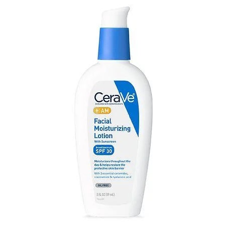 CeraVe AM Facial Moisturizing Lotion with Sunscreen SPF 30, 3 fl oz