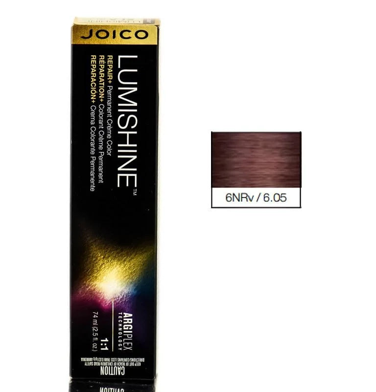Joico LumiShine Permanent Creme Hair Color, 2.5 oz - 6NRV Natural Red Violet Dark Blonde