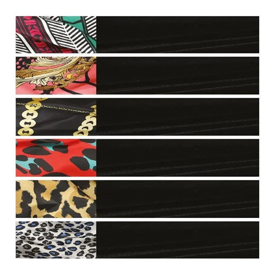 Qfitt Lux Luxury Silky Velvet Tie Bonnet, Braid, Black/Aztec