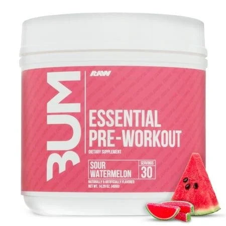 RAW Nutrition Essential Pre-Workout, Sour Watermelon, 30 Servings
