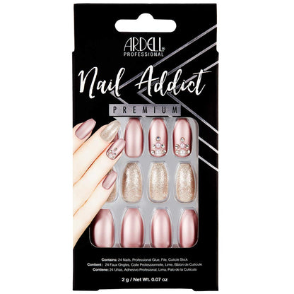 Ardell Nail Addict Premium Artificial Nail Set, Lilac Pearl