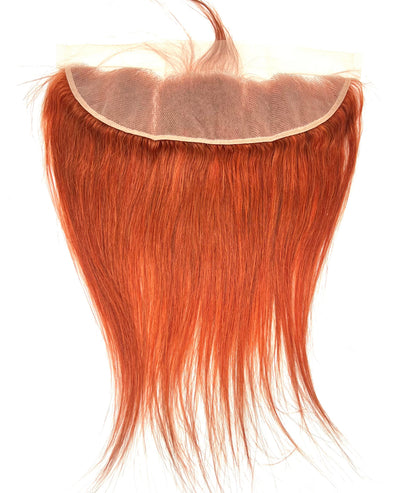 Rio Straight 13x4 Ear to Ear Lace Frontal, Ginger, 14 in