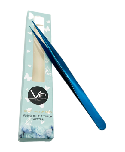 VIP Extensions Eyelash Tweezers FLE012, Matte Gold Pearl