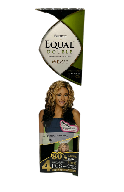 FreeTress Equal Double Perfect Wave 4 Pcs + Closure, Color 4/27