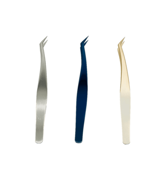 VIP Extensions Eyelash Tweezers FLE020, Blue