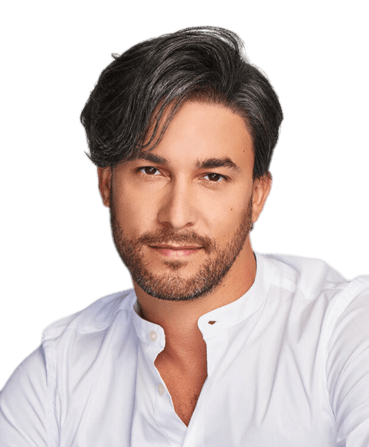 Gallant Men's Wig, M44S 50% Grey / Darkest Brown