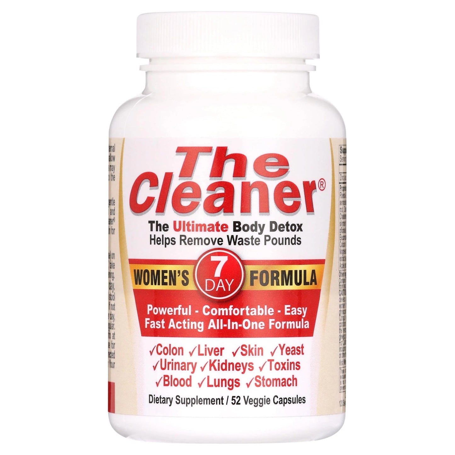 Century Systems The Cleaner 7-Day Women's Formula Body Detox, 52 Capsules