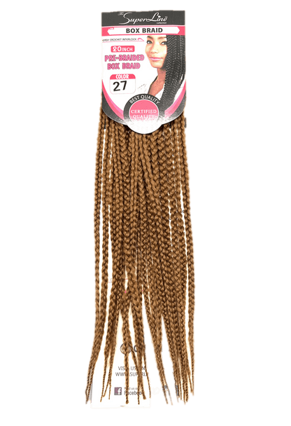 Super Line Pre-Braided Box Braid 20 in, Color 27