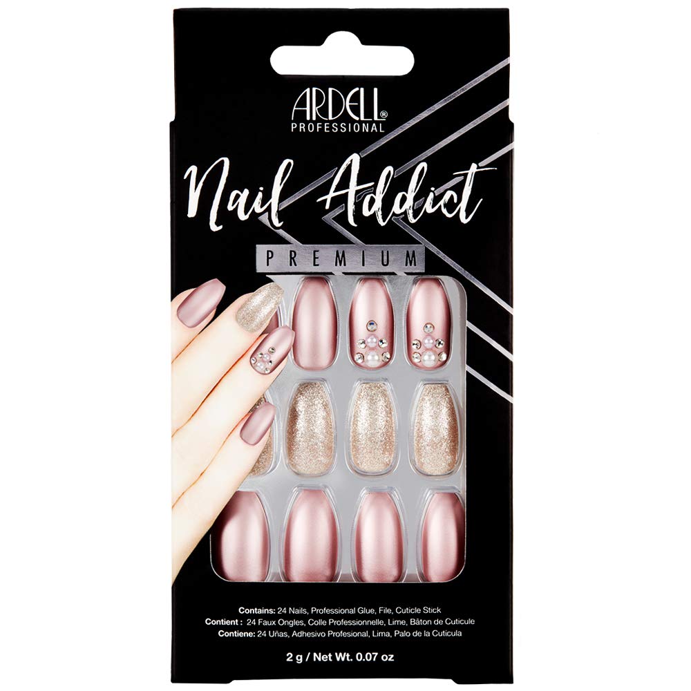 Ardell Nail Addict Premium Artificial Nail Set, Lilac Pearl