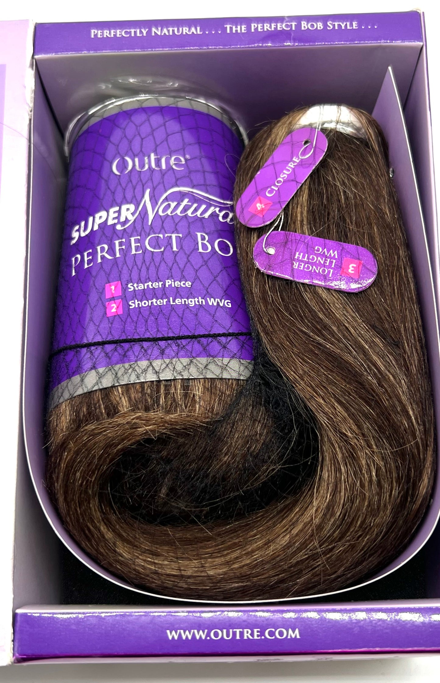 Outre Super Natural Perfect Bob 100% Human Hair Weave, C4/30