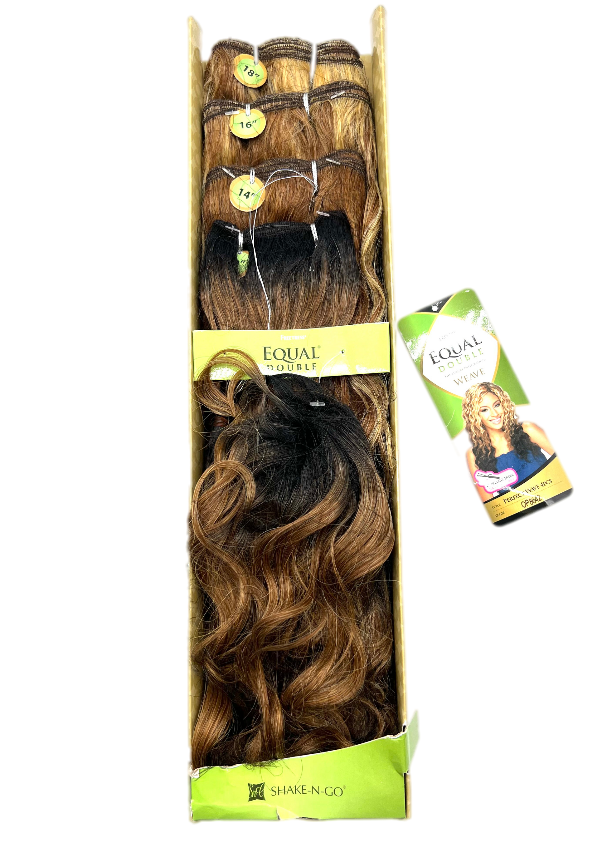 FreeTress Equal Double Perfect Wave 4 Pcs + Closure, Color OP8642