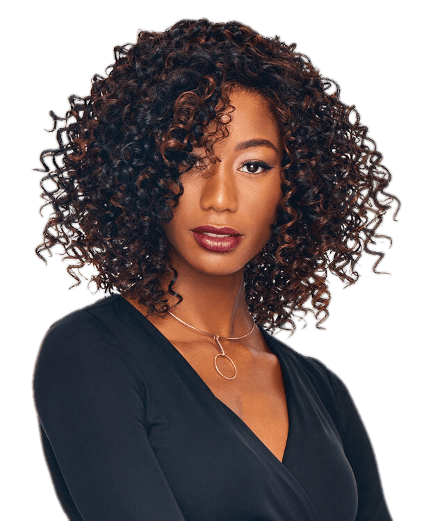 Hairdo Sassy Curl Wig, Average Cap, R2 Ebony color chart