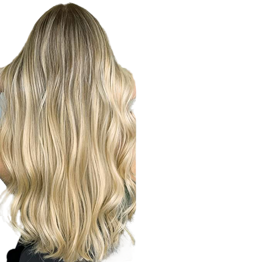 Human Hair Clip-In Extensions Straight, 18/613, 22 in