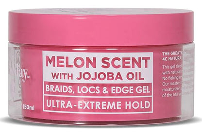 Esha Slick N Slay 3-in-1 Braid and Edge Gel, 5.07 oz, Melon