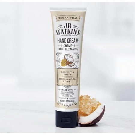 J.R. Watkins Hand Cream – Coconut & Honey, 3.3 oz