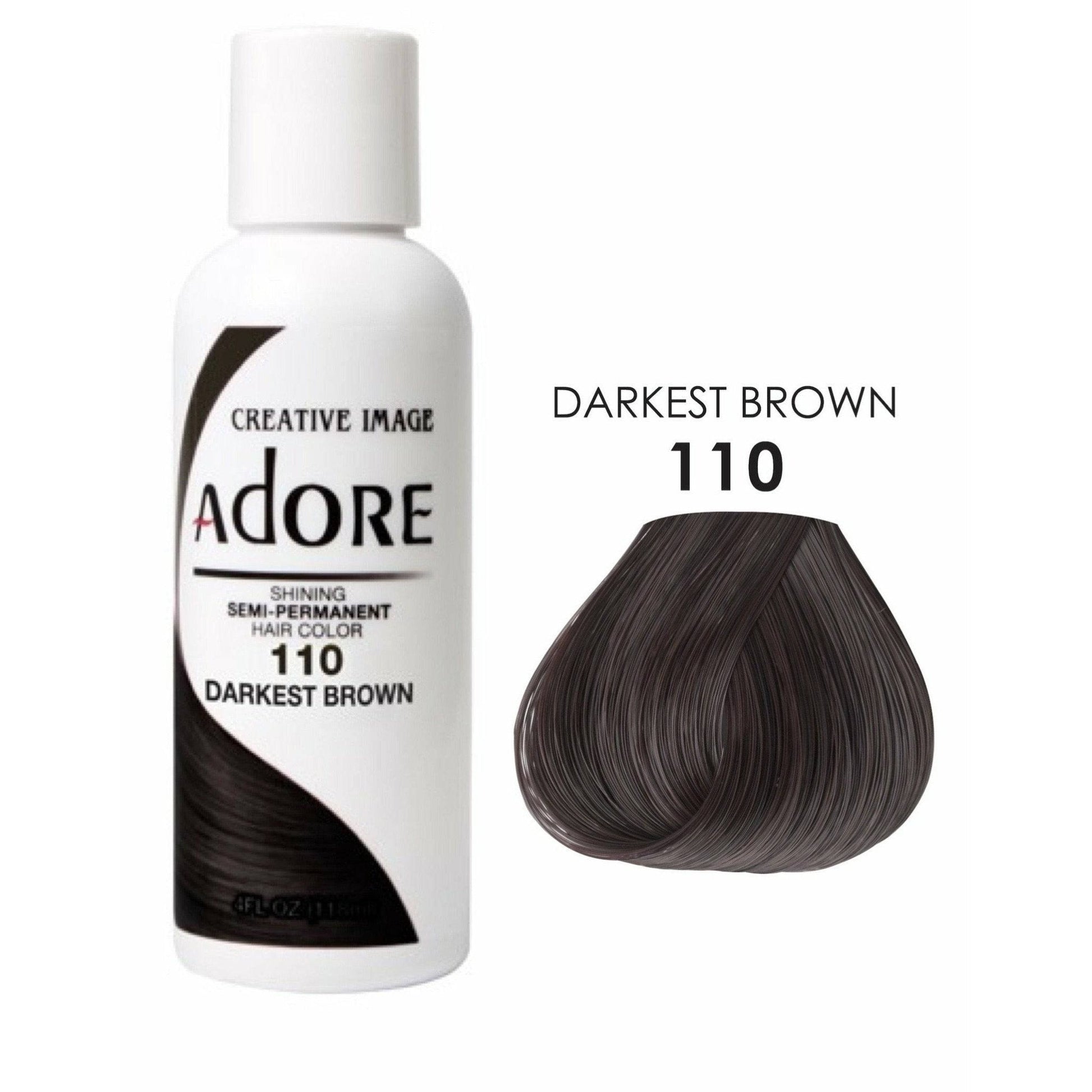 Adore Semi-Permanent Hair Color, 4 fl oz - 110 Darkest Brown (2)
