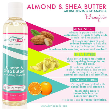 KurleeBelle Mandel- und Sheabutter-Shampoo, 237 ml