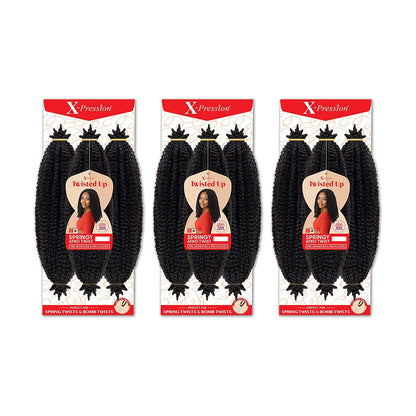 Outre X-Pression Twisted Up 3X Springy Afro Twist Crochet Braid, 16 in, 30