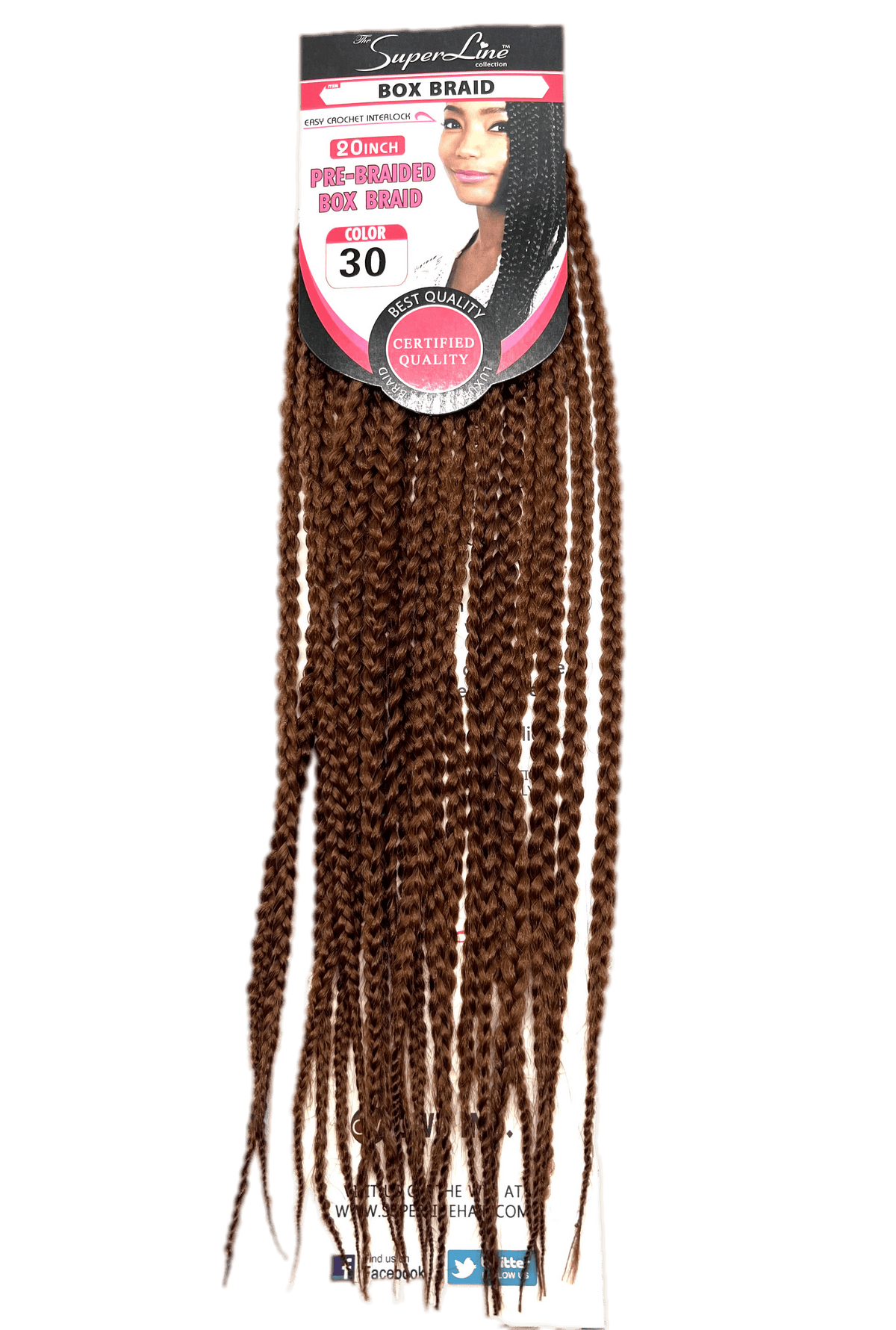 Super Line Pre-Braided Box Braid - 33 / 20 in