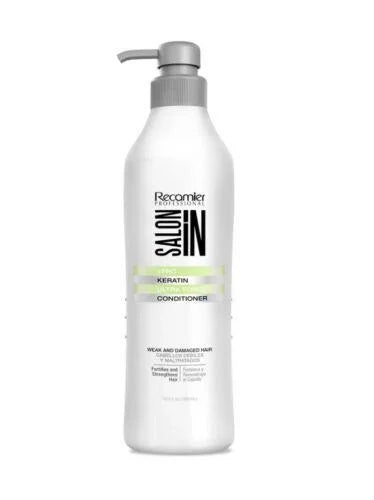 Recamier Salon In Keratin Ultra Force Conditioner for Weak & Damaged Hair, 33.8 oz Salon Size