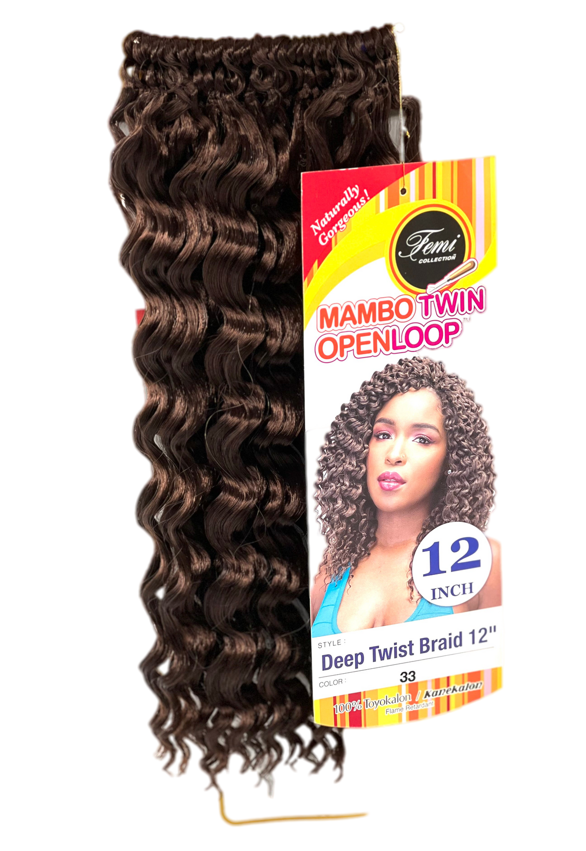 Femi Collection Mambo Twin Open Loop Deep Twist Braid 12 in - 33