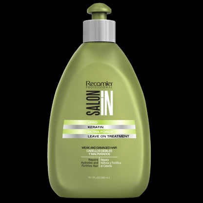 Recamier Salon In Keratin Ultra Force Leave-On Treatment for Weak & Damaged Hair, 10.1 oz