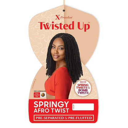 Outre X-Pression Twisted Up 3X Springy Afro Twist Crochet Braid, 16 in, 30