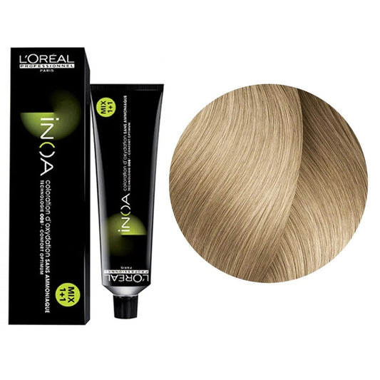 L'Oreal Professionnel INOA 10 (10N) Lightest Natural Blonde - Ammonia-Free Permanent Color, 2.1 oz