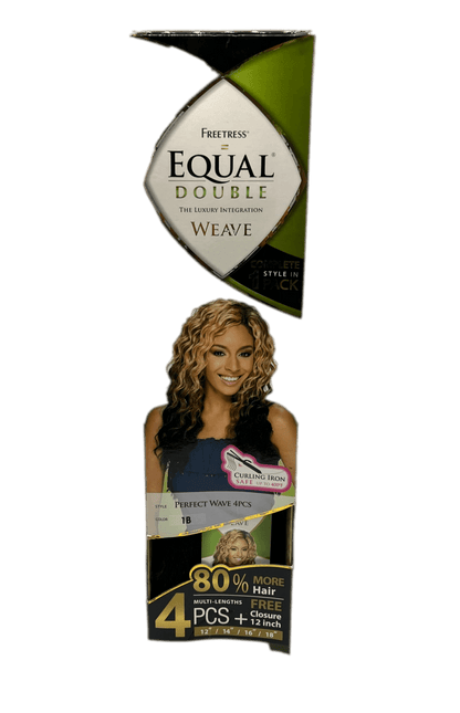 FreeTress Equal Double Perfect Wave 4 Pcs + Closure, Color 4/27