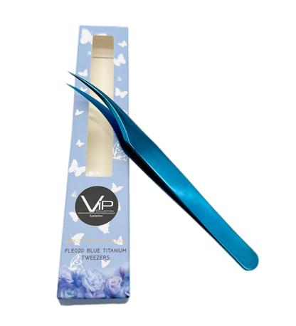 VIP Extensions Eyelash Tweezers FLE009, Matte Gold Pearl