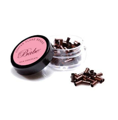 Babe Flare Beads 3.5 mm, 100 Beads per Container - Milk Chocolate
