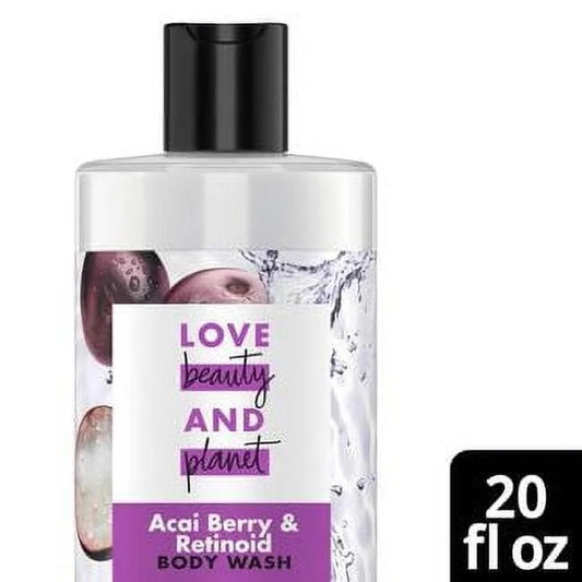 Love Beauty and Planet Acai Berry & Retinoid Body Wash, 20 fl oz