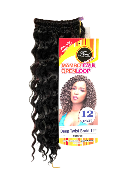 Femi Collection Mambo Twin Open Loop Deep Twist Braid 12 in - FS1B/99J