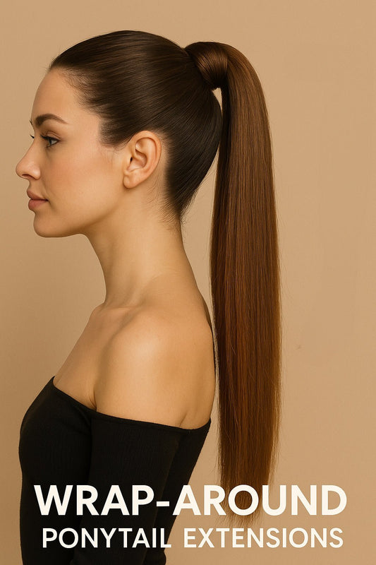 VIP Extensions Silky Straight Human Hair Ponytail, Color 34, 18 in