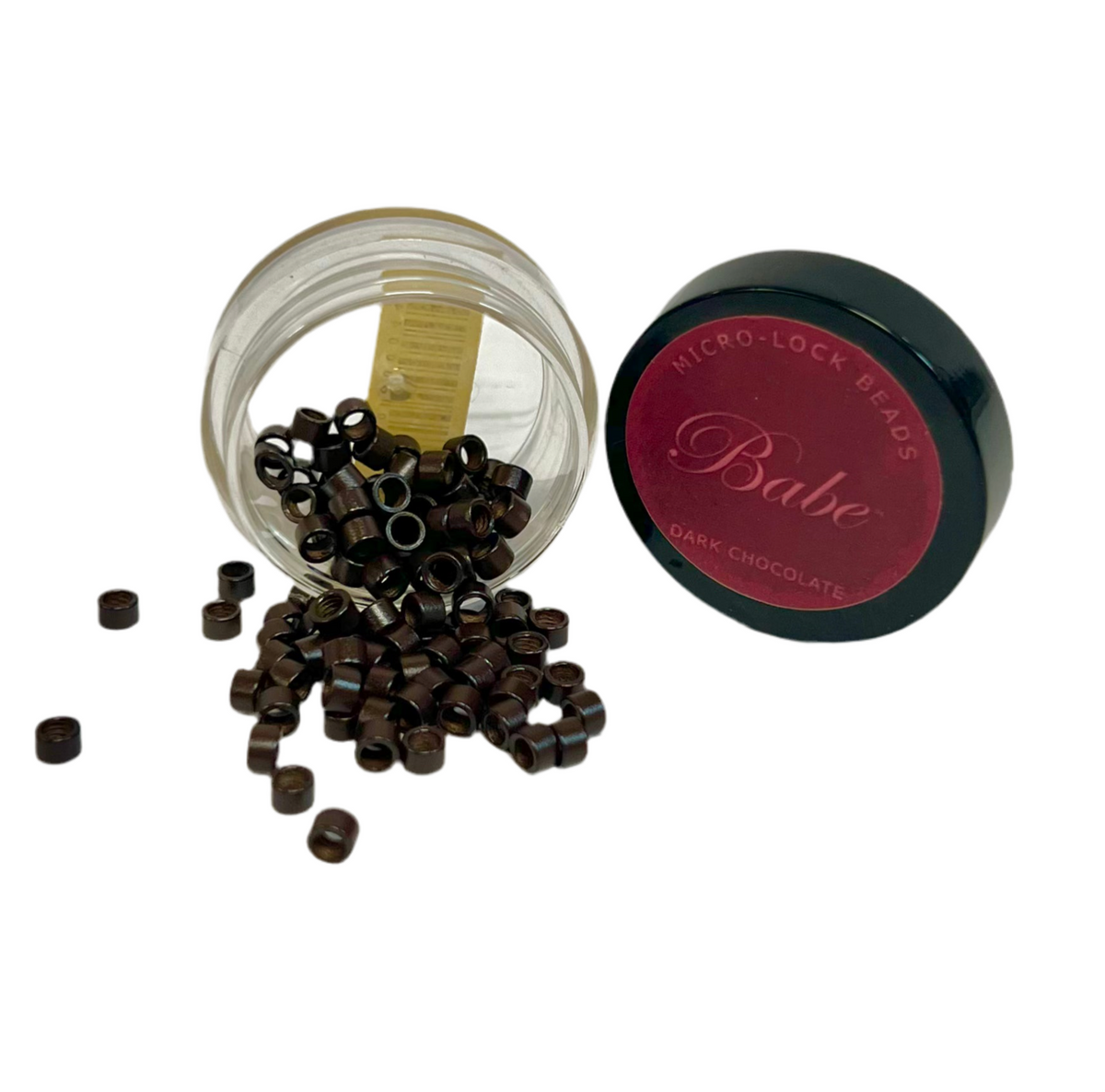 Babe Micro-Lock Beads 3.5 mm, 100 Pcs - Dark Chocolate