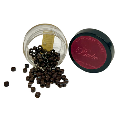 Babe Micro-Lock Beads 3.5 mm, 100 Pcs - Dark Chocolate