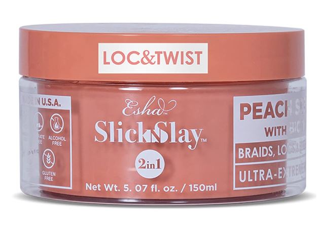 Esha Slick N Slay 3-in-1 Braid and Edge Gel, 5.07 oz, Peach
