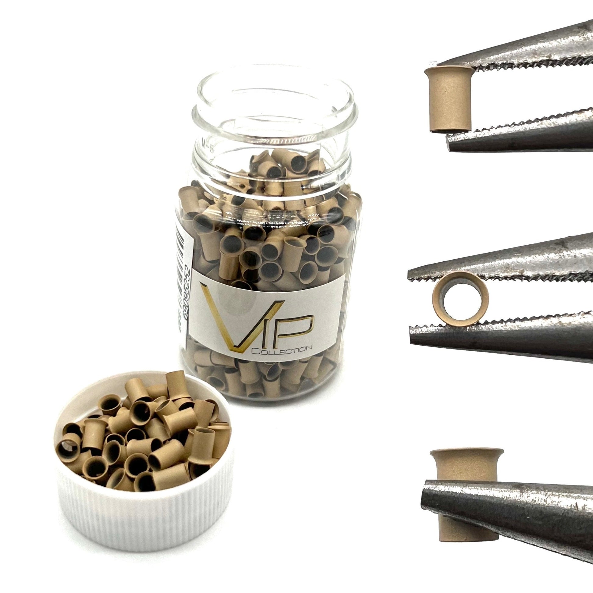 VIP Extensions Copper Tube Micro Rings 500 Pack, Color 6