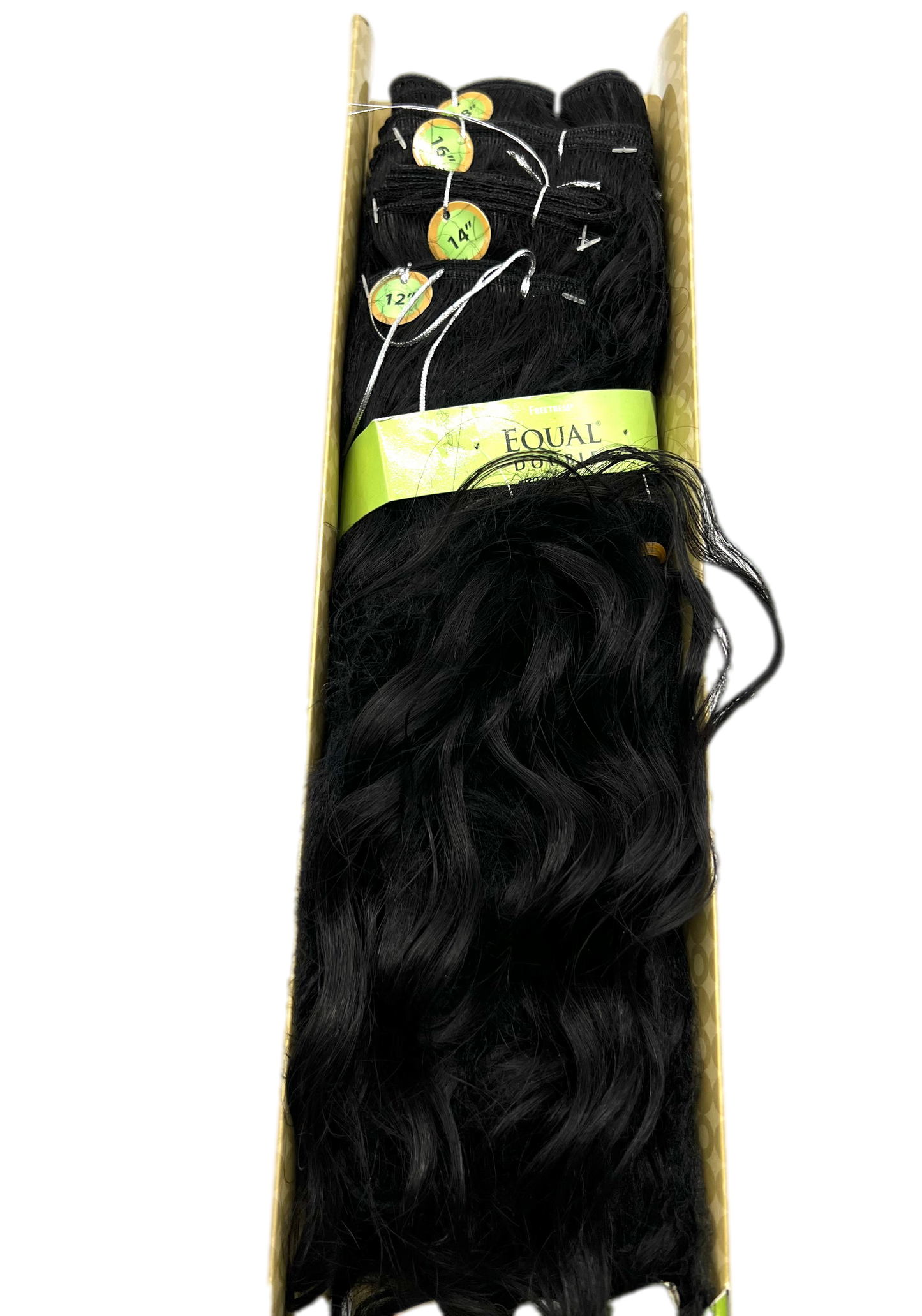 FreeTress Equal Double Perfect Wave 4 Pcs + Closure, Color 1B