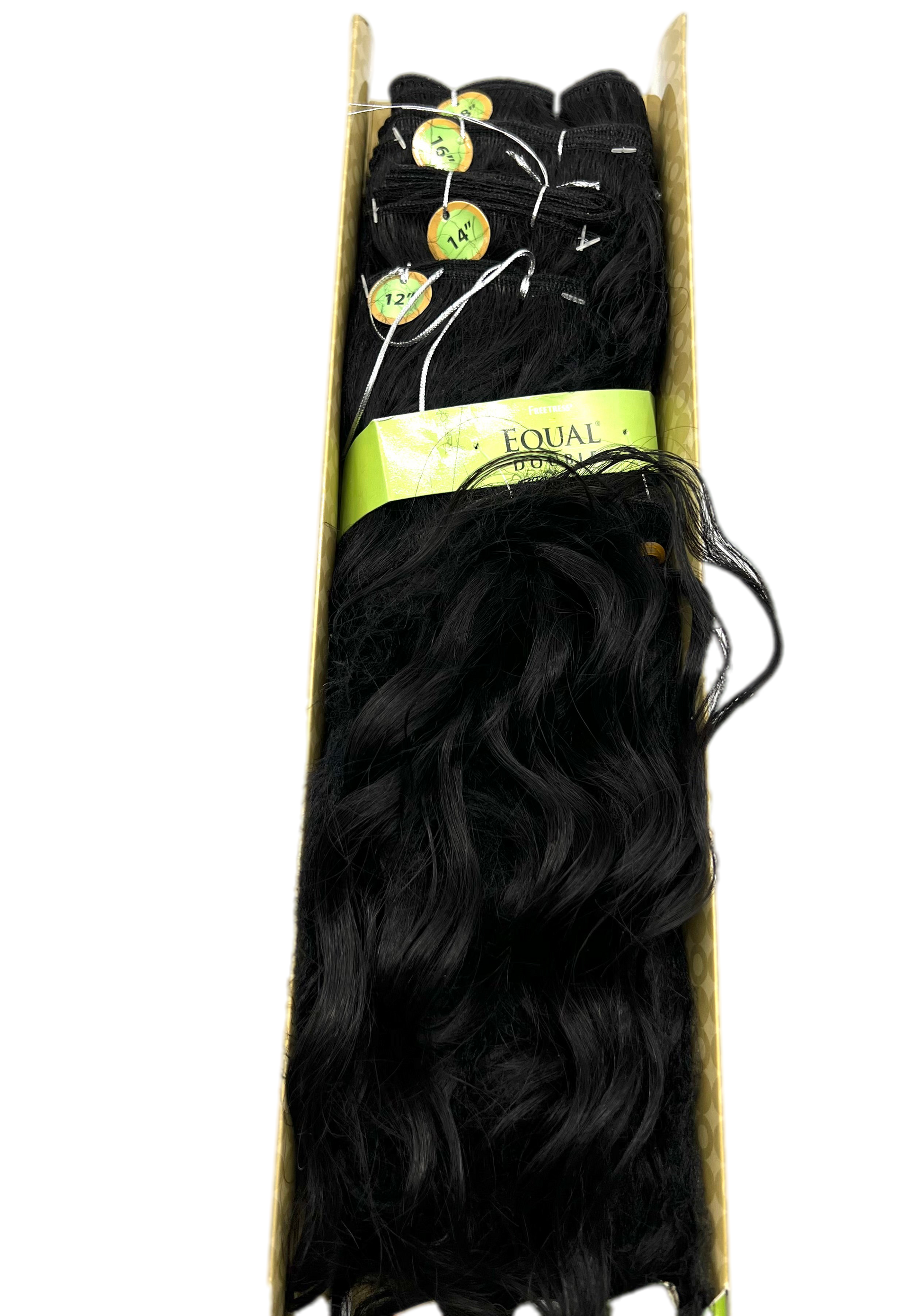 FreeTress Equal Double Perfect Wave 4 Pcs + Closure, Color 1B