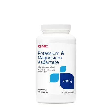 GNC Potassium & Magnesium Aspartate 250 mg, 240 Capsules