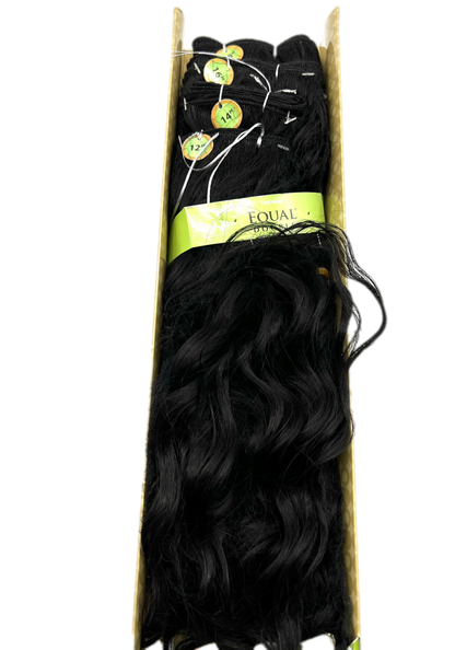 FreeTress Equal Double Perfect Wave 4 Pcs + Closure, Color 1B