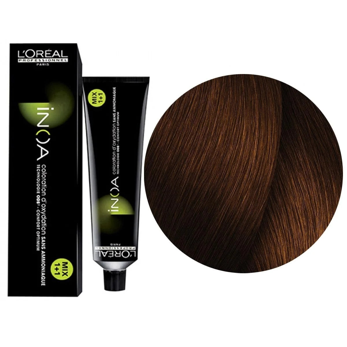 L'Oréal Professionnel INOA Ammonia-Free Permanent Hair Color, 2.1 oz - 4.45 (4CRv) Brown Copper Red Violet