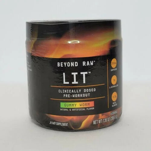 Beyond Raw LIT Pre-Workout - Gummy Worm (30 Servings)