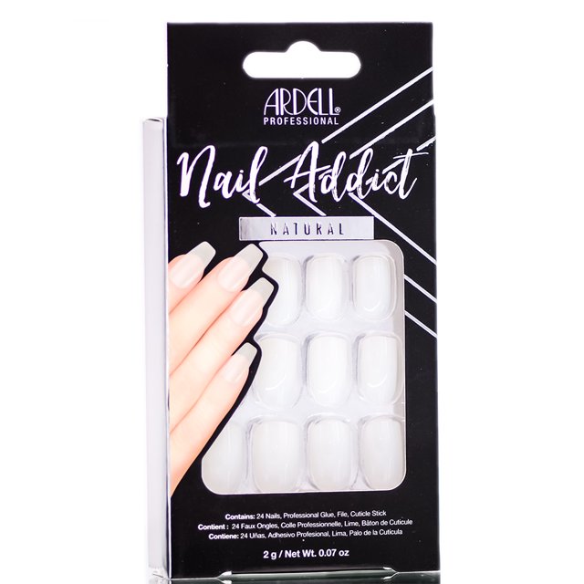 Ardell Nail Addict Premium Artificial Nail Set - Natural Long