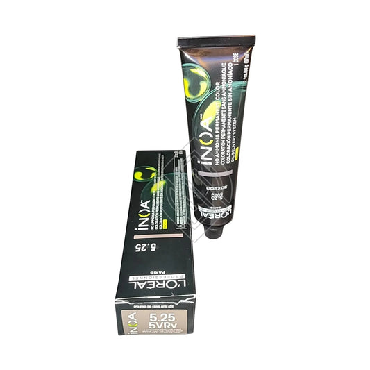 L'Oreal Professionnel INOA 5.25 (5VRv) Light Brown Violet Red Violet - Ammonia-Free Permanent Color, 2.1 oz