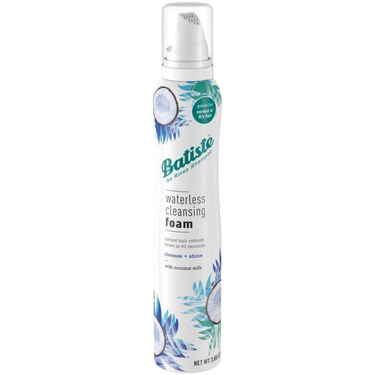 Batiste Waterless Cleansing Foam – Cleanse + Shine with Coconut Milk