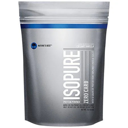 Isopure Zero Carb 100% Whey Protein Isolate, Creamy Vanilla, 1 lb (15 Servings)